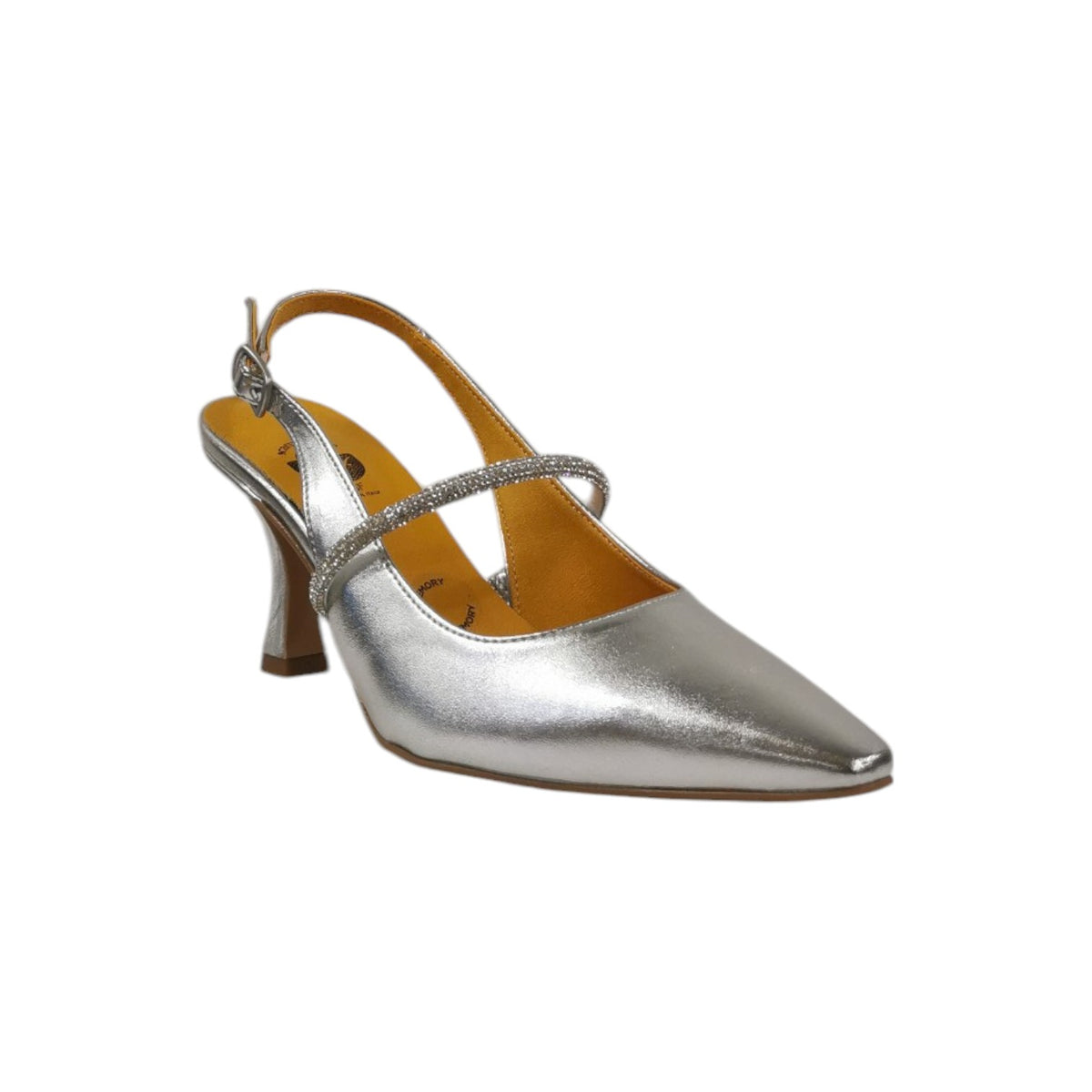 Scarpeborseonline Chanelle Argento con Fascia Strass t.7 da Donna