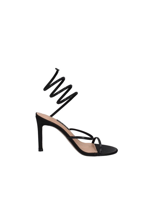 Nine West Sandalo Modello Lora Black alla schiava con strass t. 9 cm