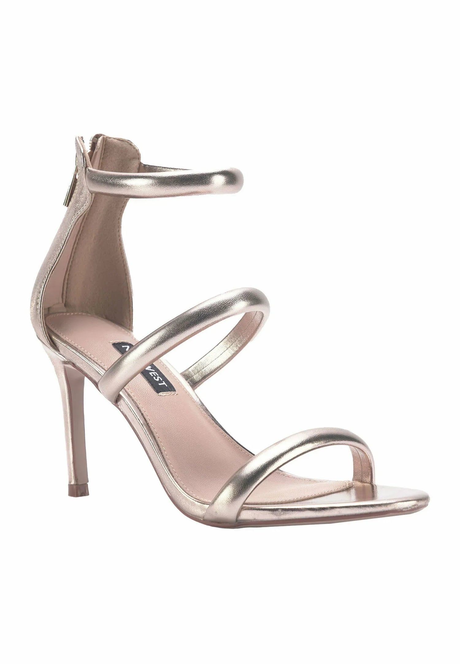 Nine West Sandalo dorato laminato t.9 cm