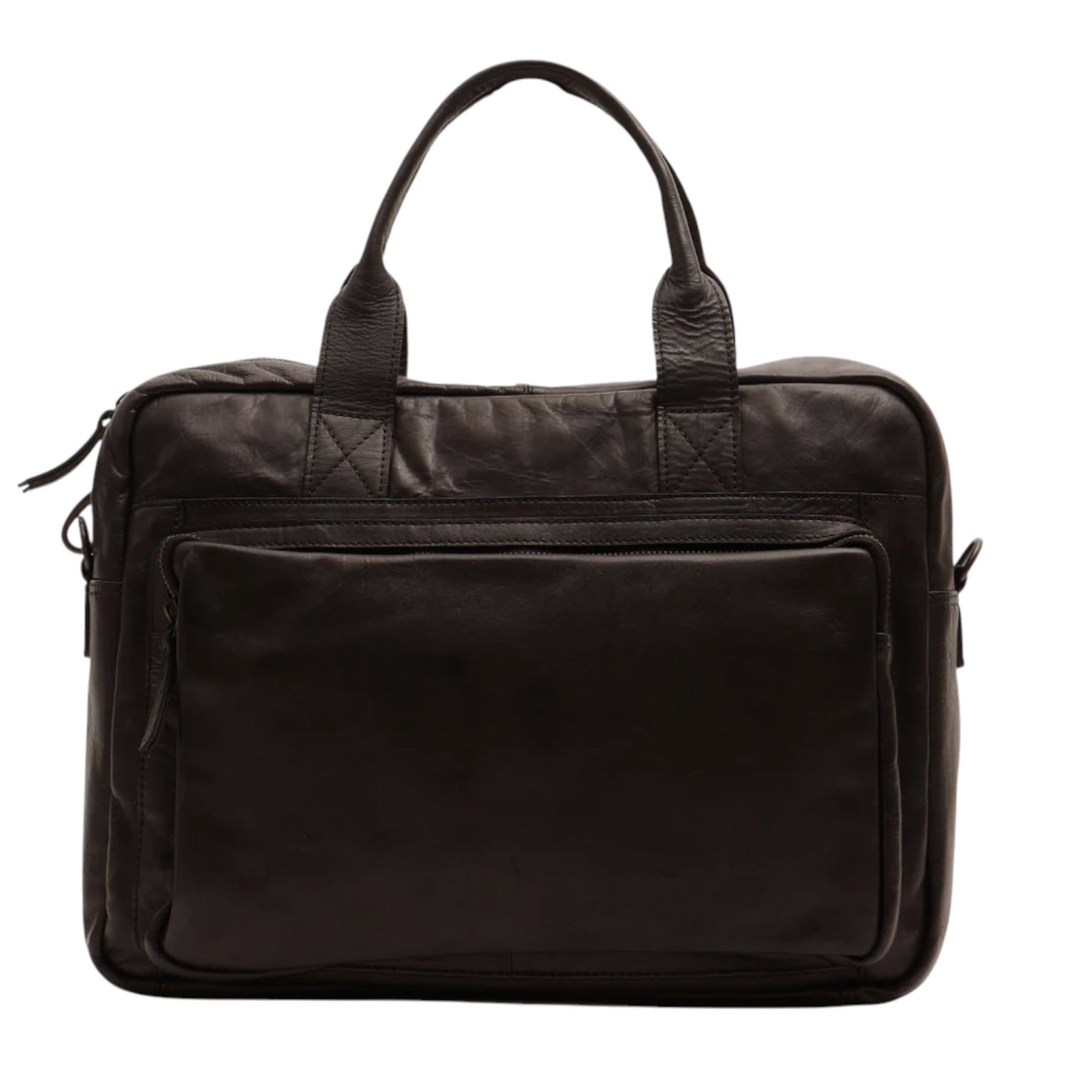 Gianni Conti Cartella Uomo in Pelle Nera con Doppio Manico e Tracolla