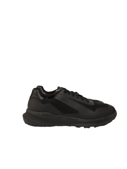 Geox Sneakers nero con mesh in tessuto