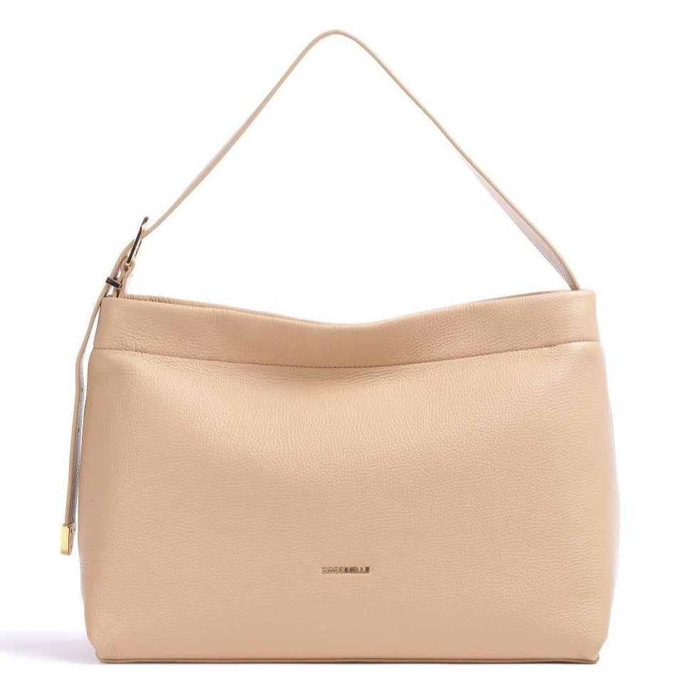 Coccinelle Borsa a spalla regolabile beige linea Gleen