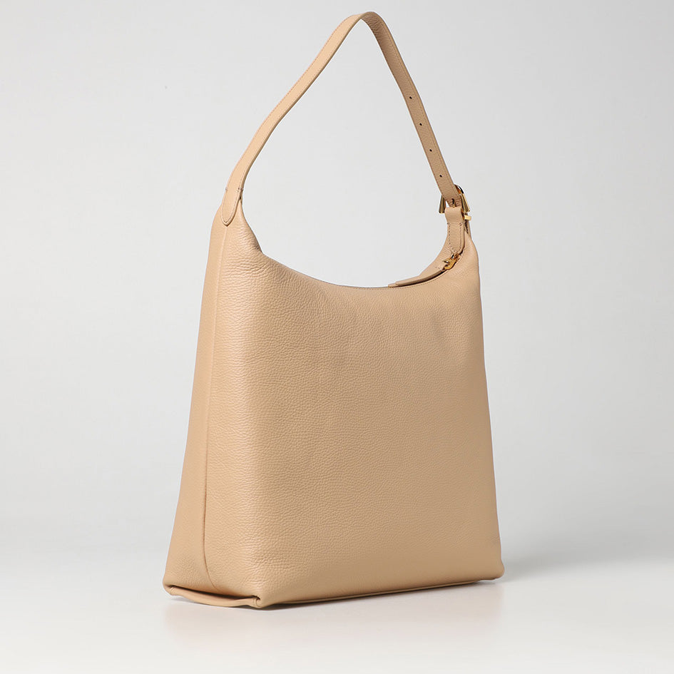 Coccinelle Tote Bag in pelle a grana beige