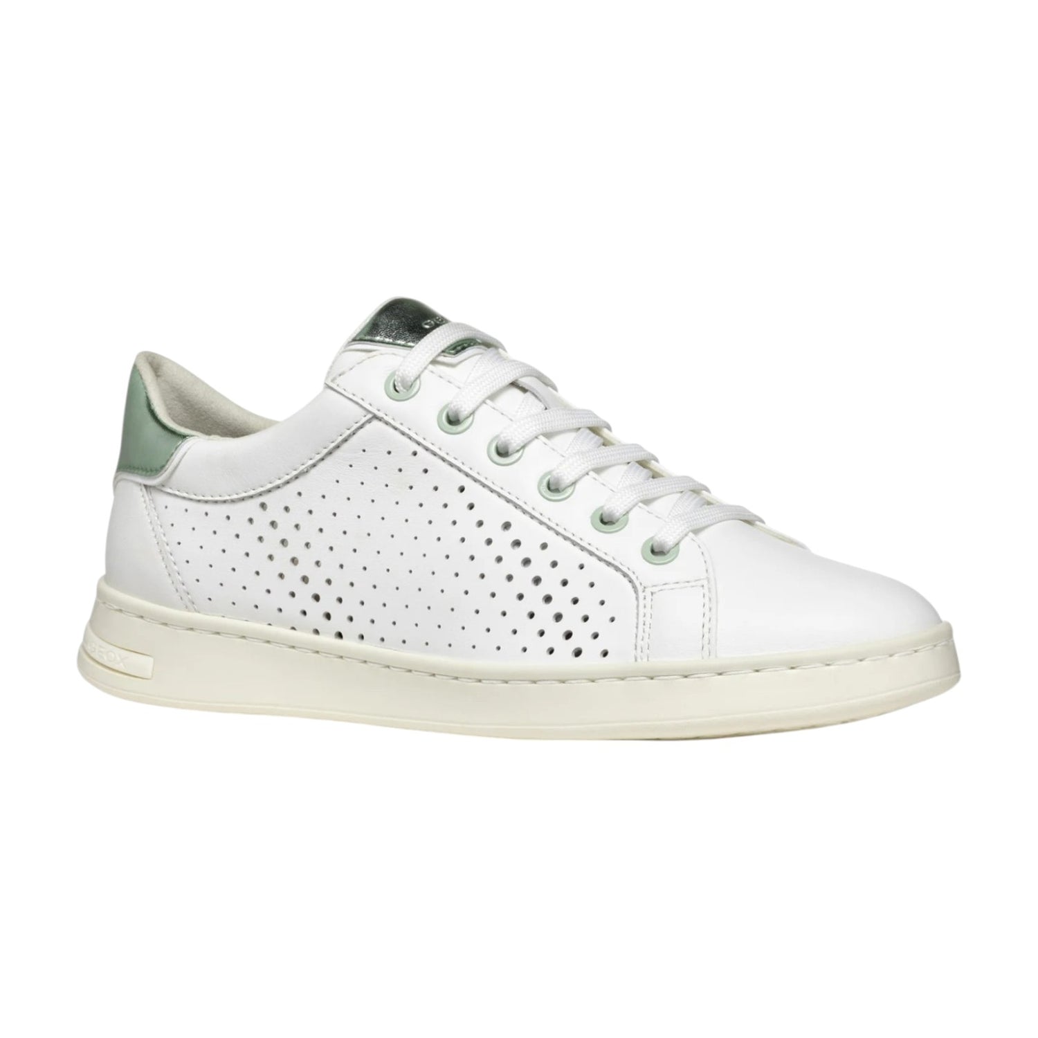 Geox Sneakers Bianco Menta Traforata da Donna