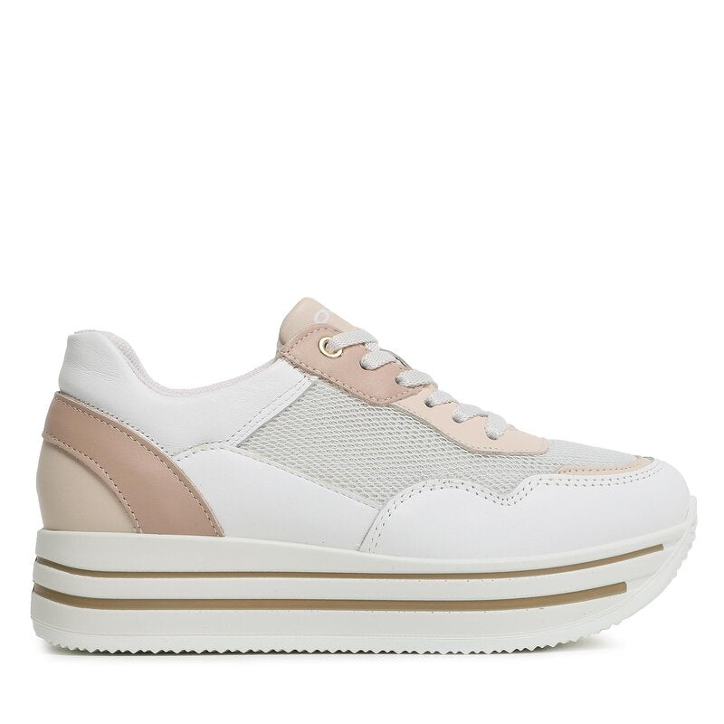 Igi&Co Sneakers bianca in pelle platform