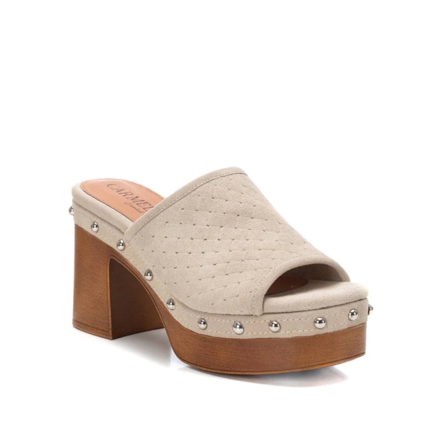 Carmela Scalzato grigio in pelle scamosciata intrecciata t.9