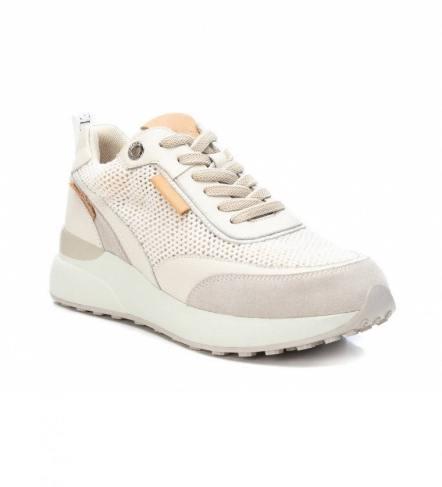 Carmela Sneakers beige in tessuto abbinata a rete
