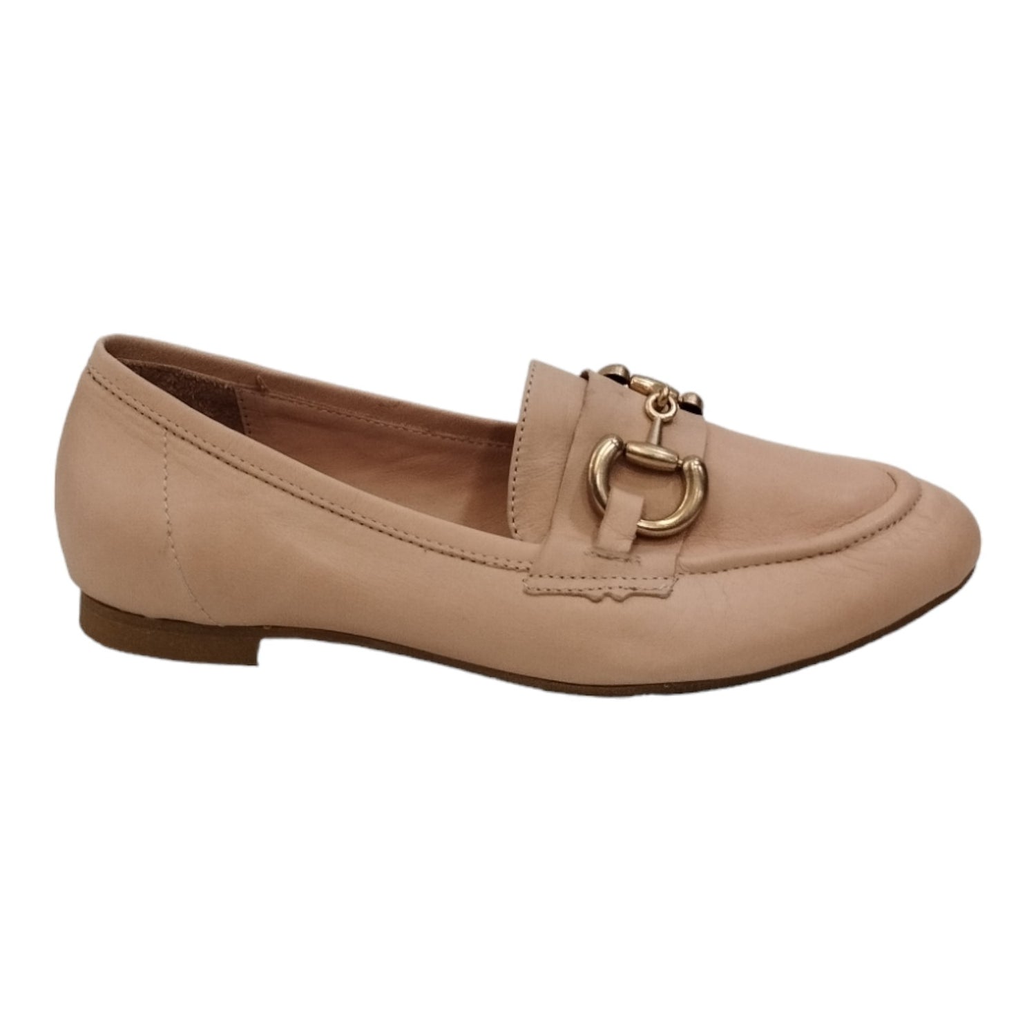 Shaddy Mocassino Cipria in Pelle con Dettaglio Catena