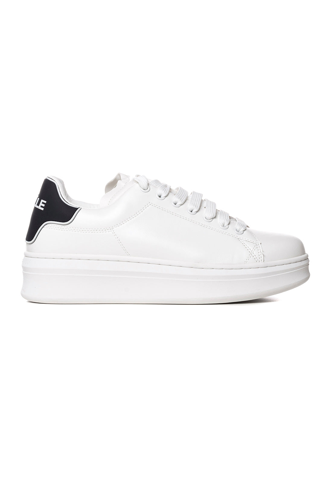 Gaelle Sneakers bianca nero platform bianco nero