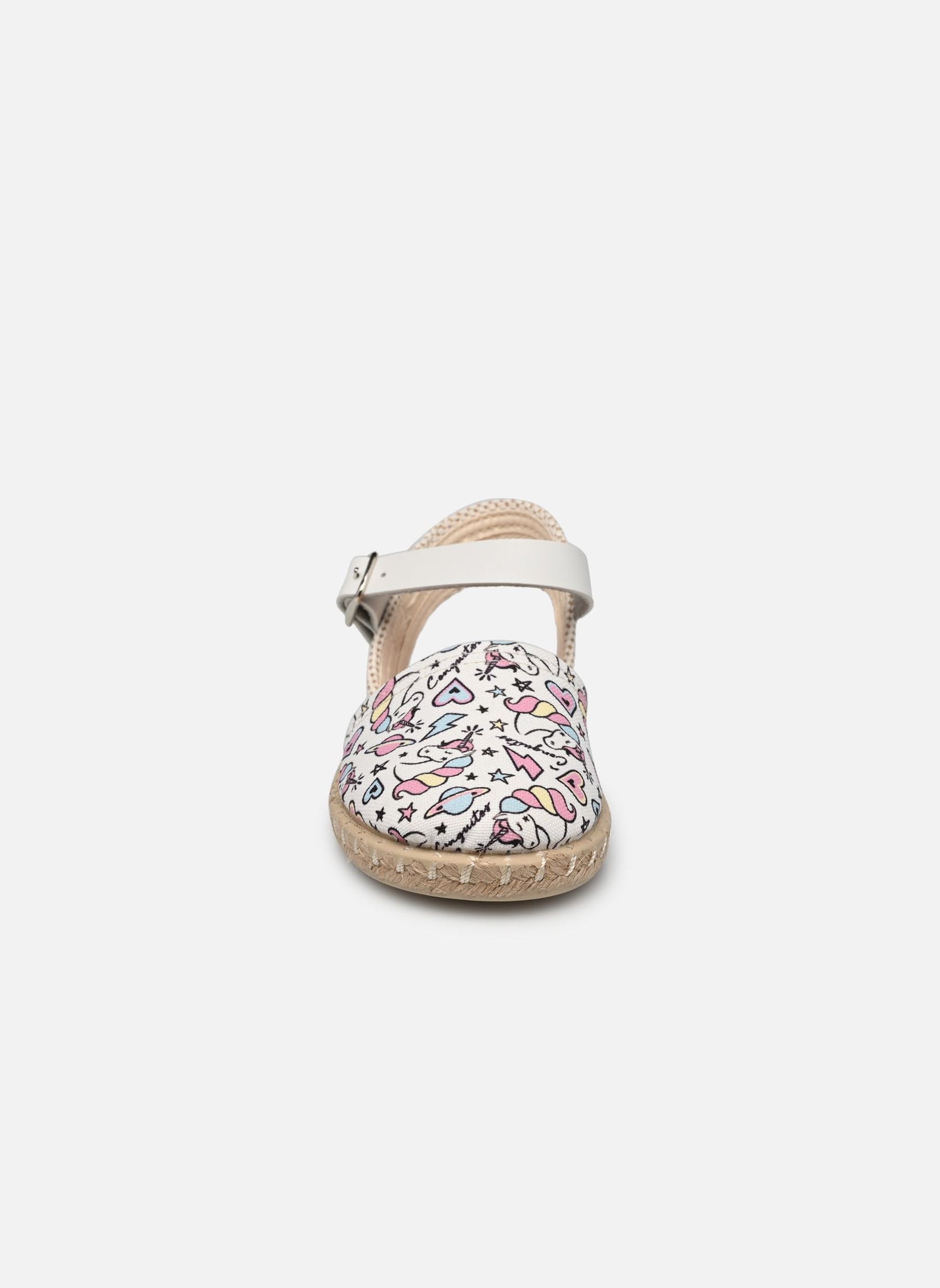 Conguitos Espadrillas bianca con stampa unicorno