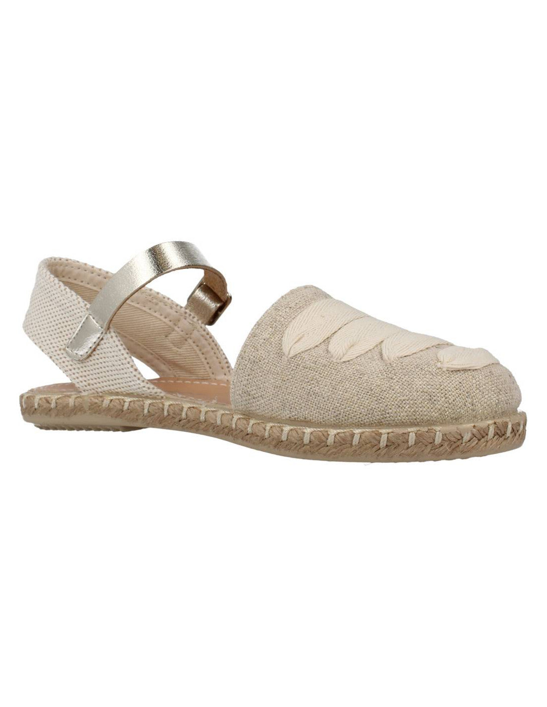 Conguitos Espadrillas beige con dettaglio fiocco sul davanti