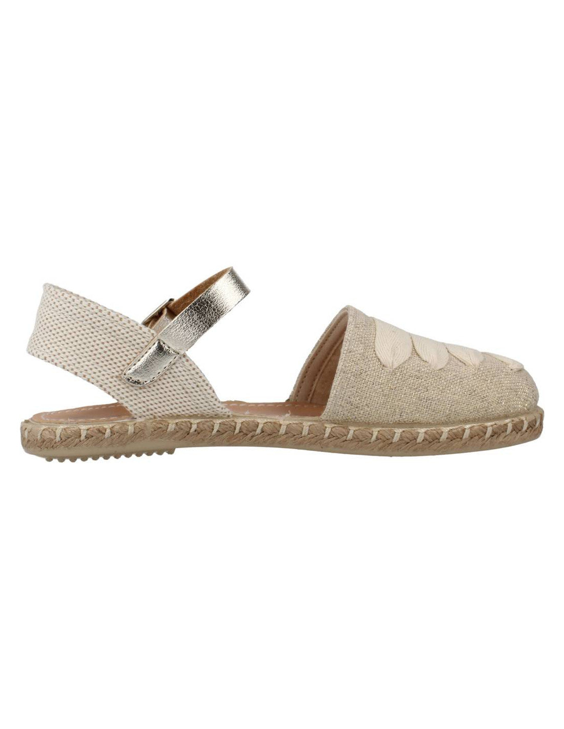 Conguitos Espadrillas beige con dettaglio fiocco sul davanti