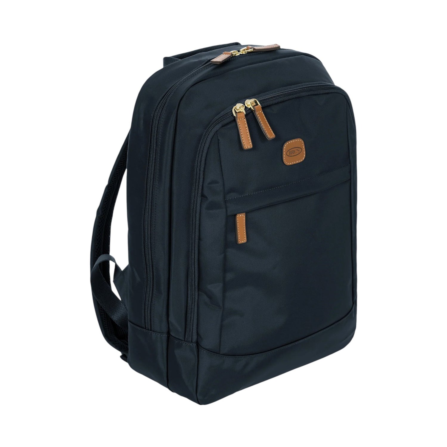 Bric's Zaino Uomo Medio in Tessuto Blu X-travel con Dettagli in Pelle