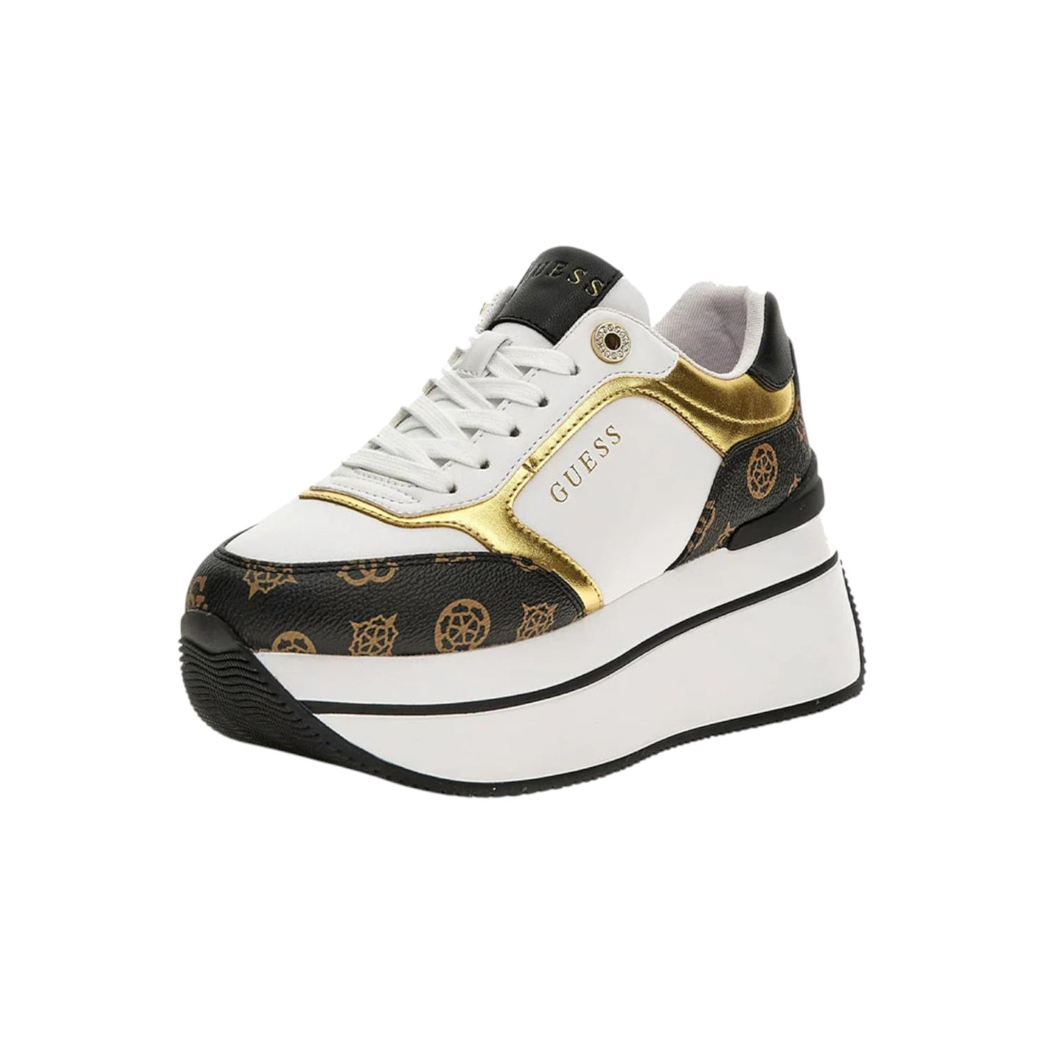 Guess Sneakers Donna Camrio Platformm Bianca Marrone
