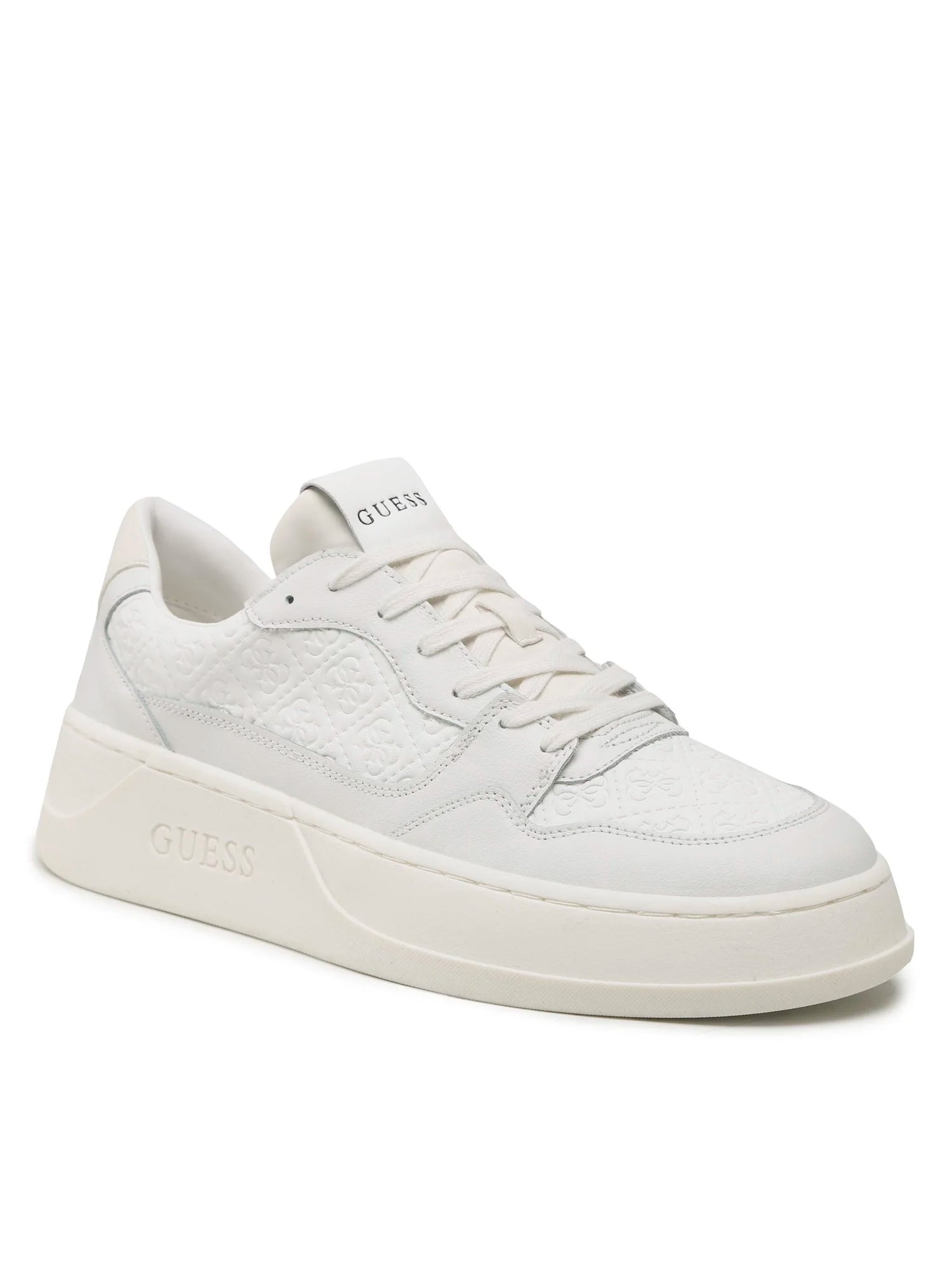 Guess Sneakers bianca con pannelli logo 4G impresso