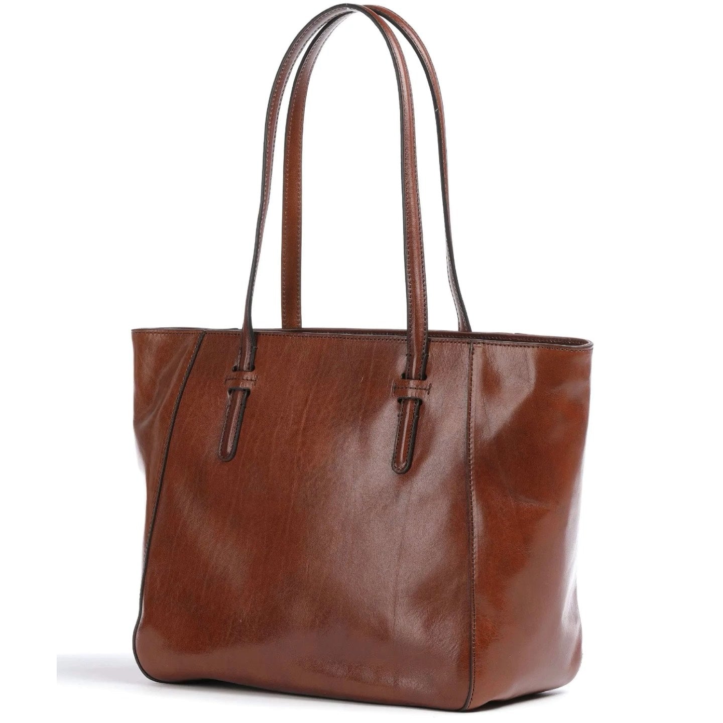 The Bridge Shopping Bag cuoio in pelle