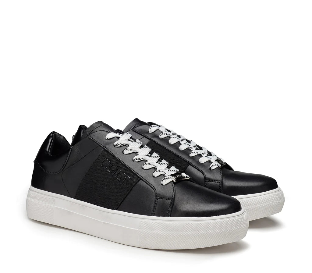 Cult Sneaker nera in pelle linea Lemmy