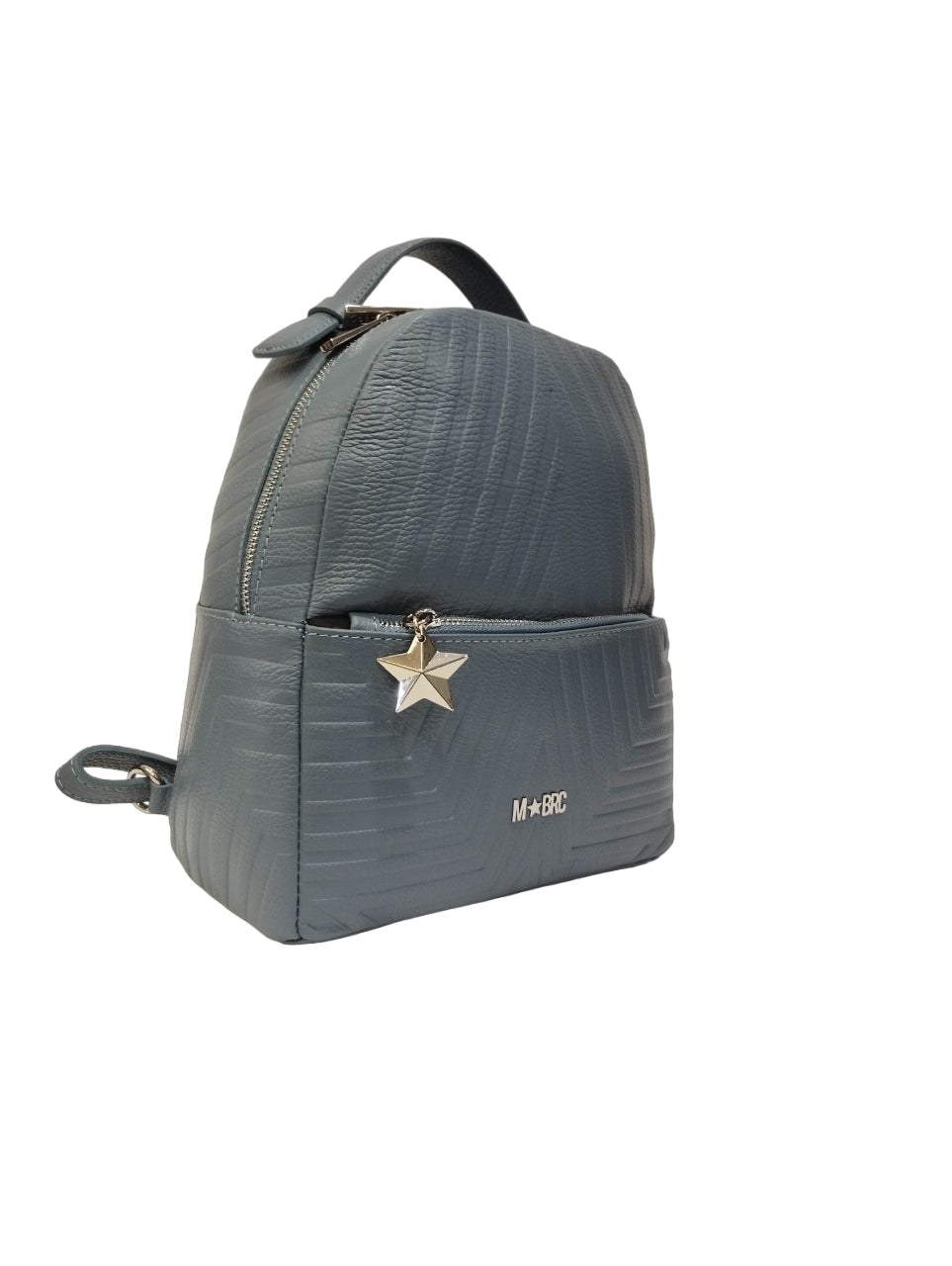 M Brc Zaino megastar avio in pelle con tasca esterna