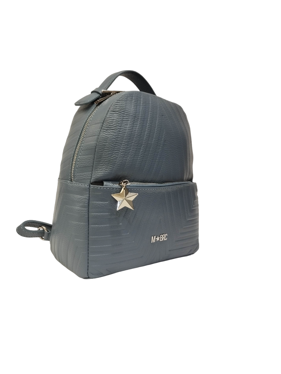 M Brc Zaino megastar avio in pelle con tasca esterna