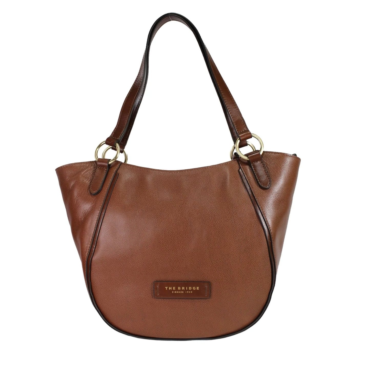 The Bridge Shopper domitilla cuoio in pelle martellata