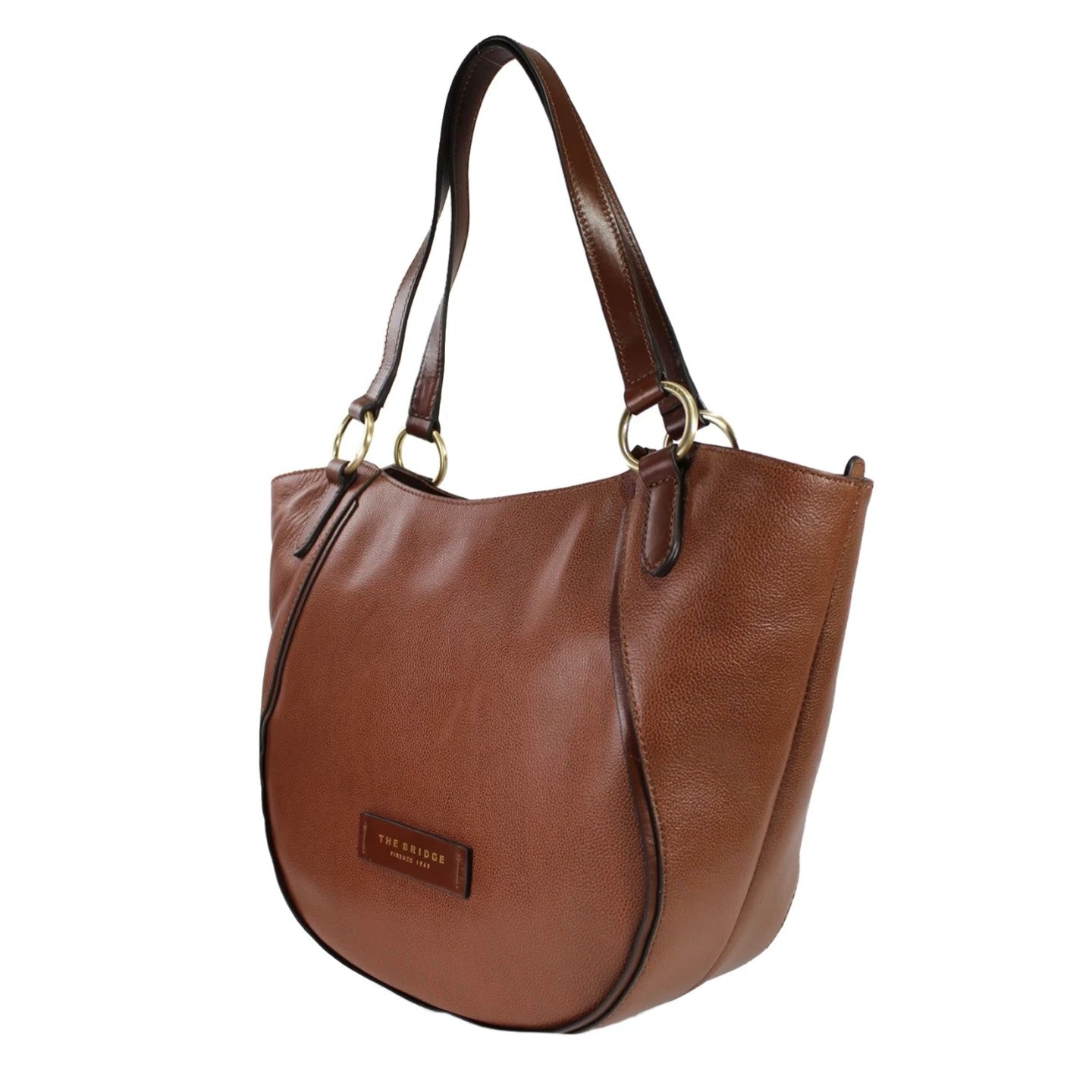 The Bridge Shopper domitilla cuoio in pelle martellata