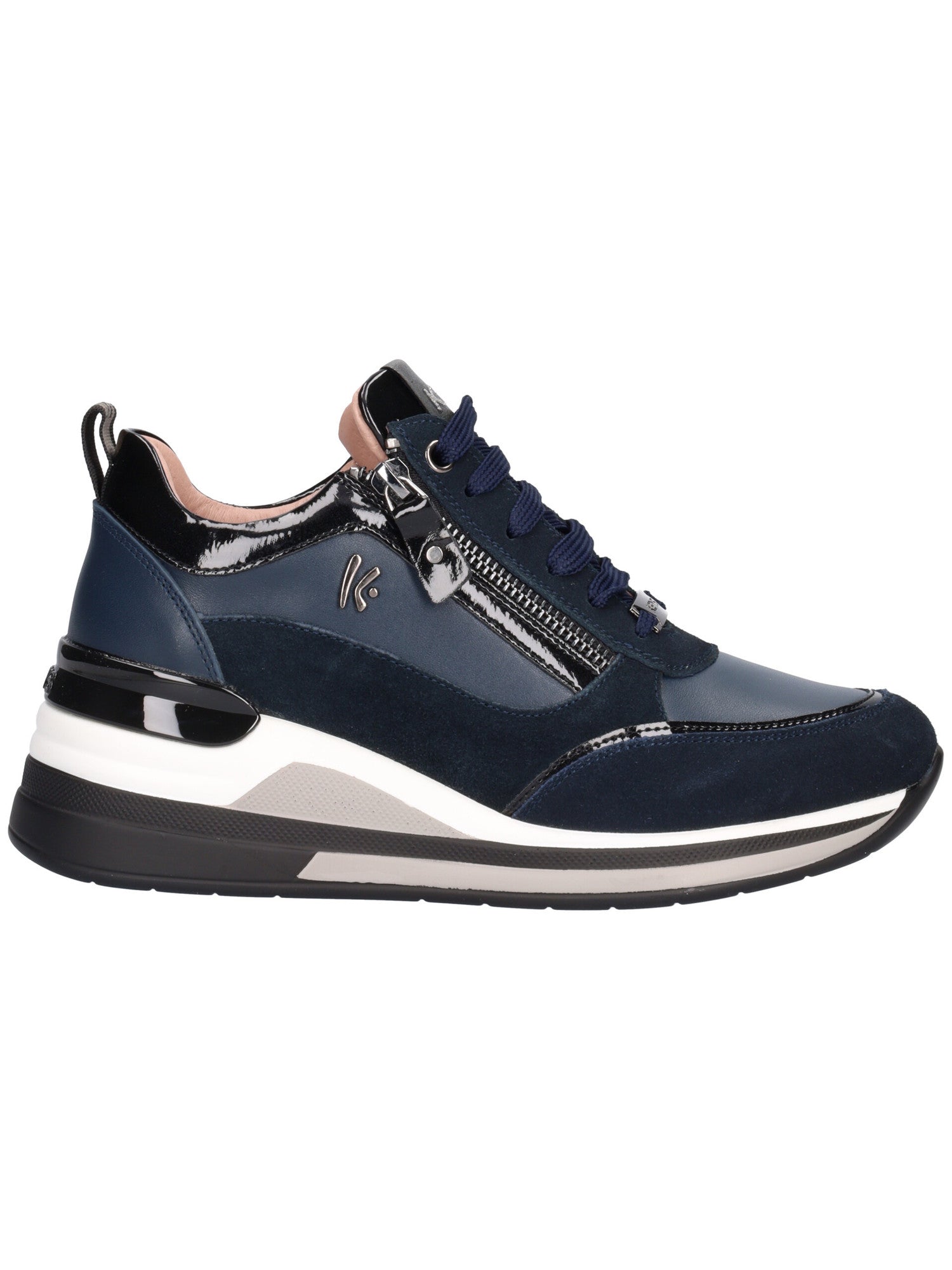 Keys Sneakers Blu da Donna con Cerniera Laterale