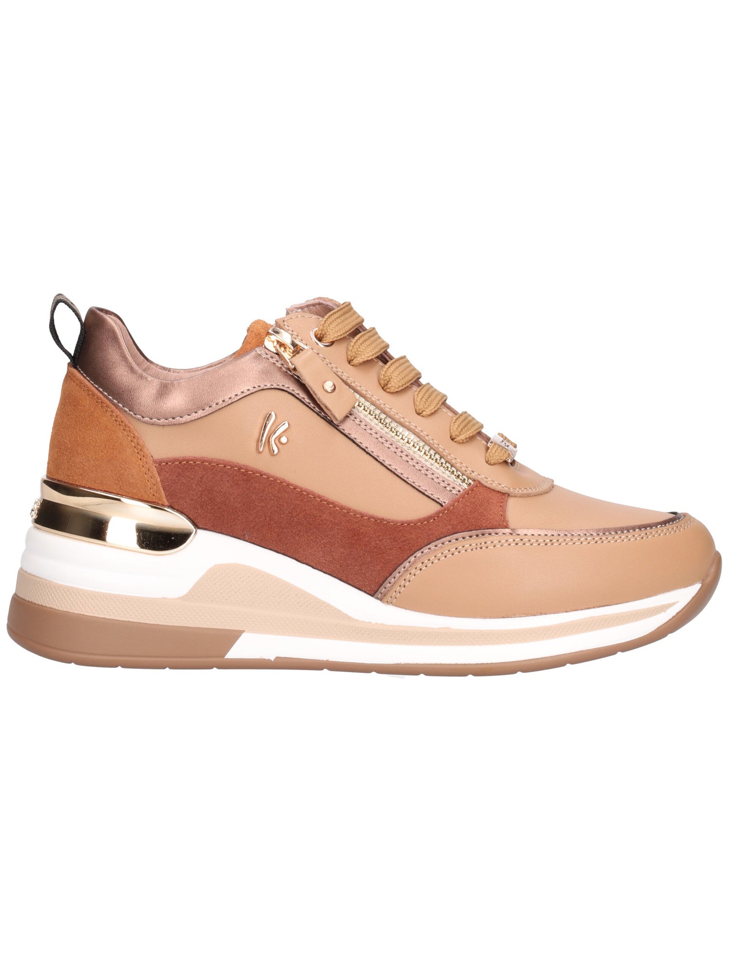 Keys Sneakers Marrone da Donna con Cerniera Laterale