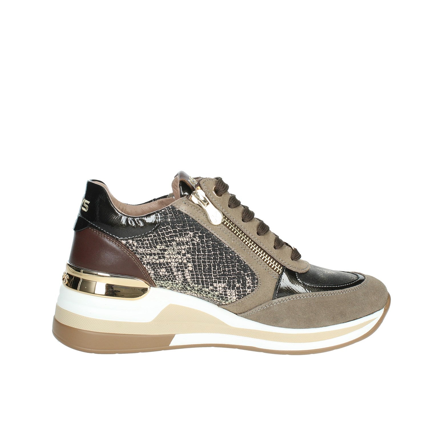 Keys Sneakers Tortora da Donna con Cerniera Laterale