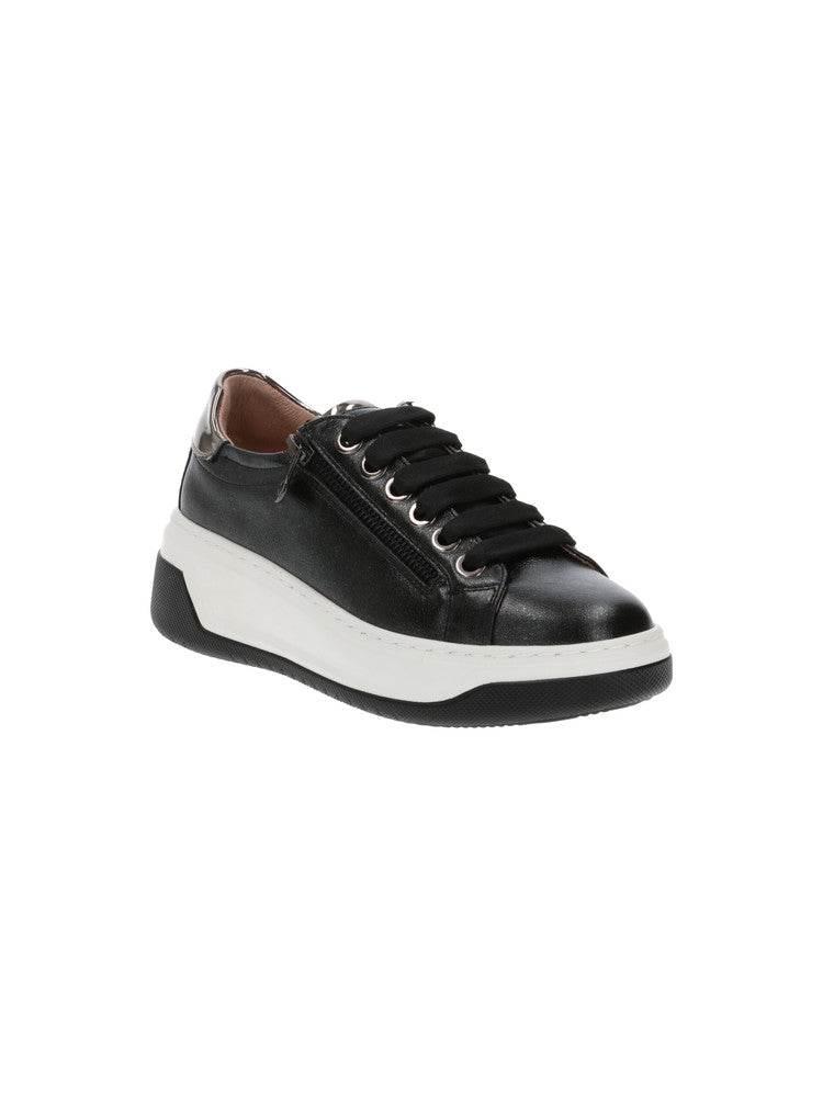 Keys Sneakers Platform Nera con Doppia Cerniera