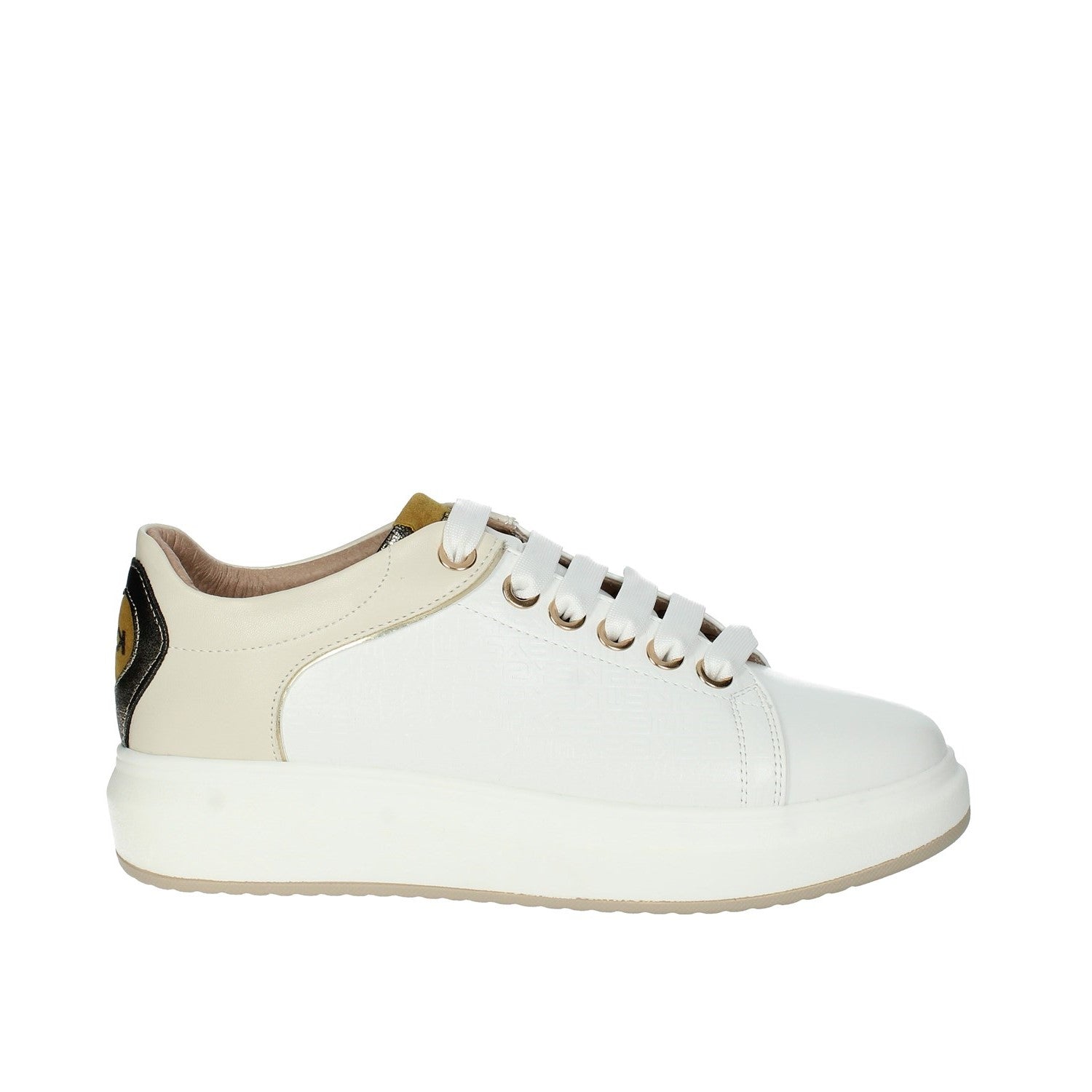 Keys Sneakers Bianca da Donna in Pelle Logata