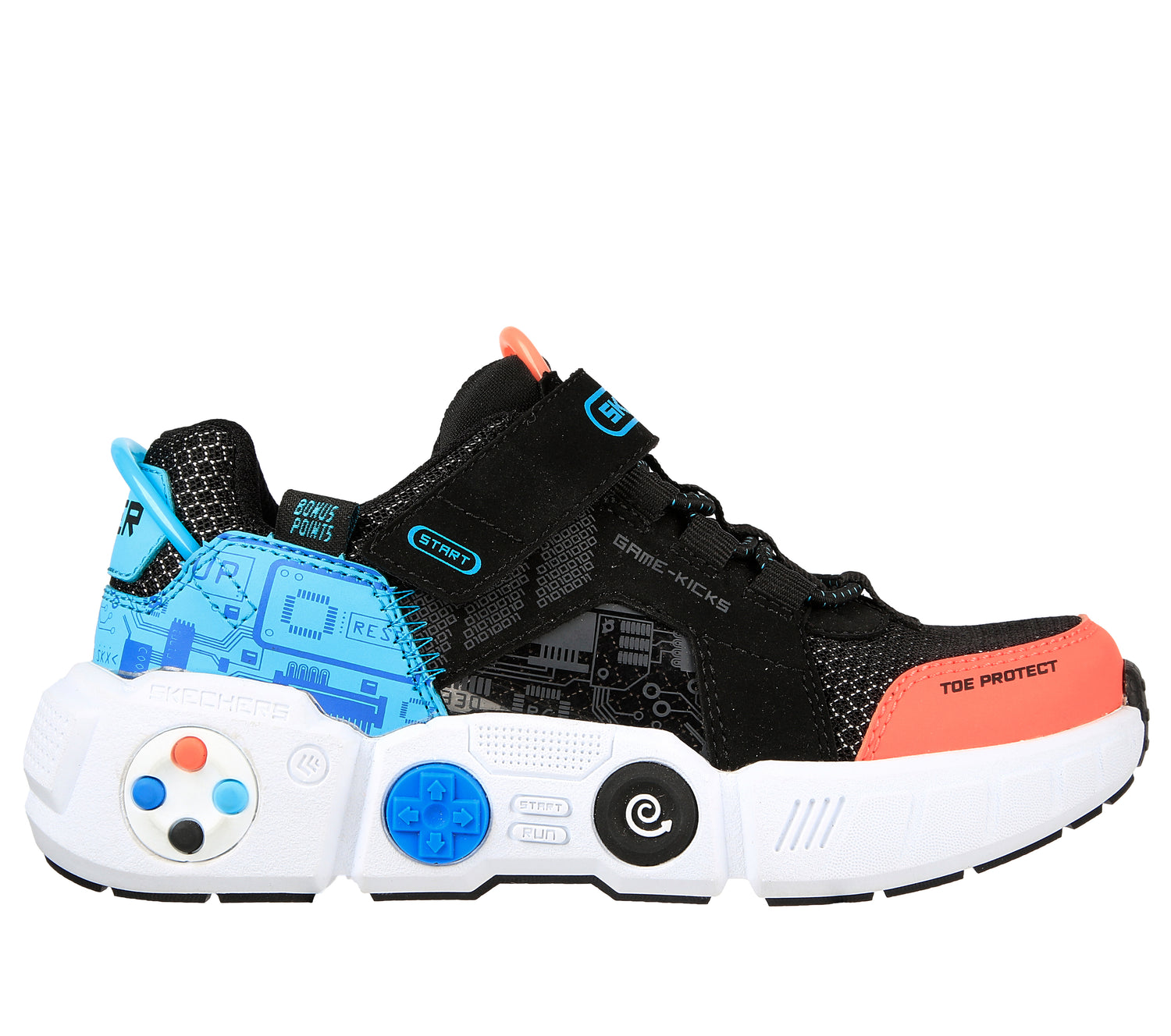 Skechers Sneakers Nera Multi Gametronix da Bambino