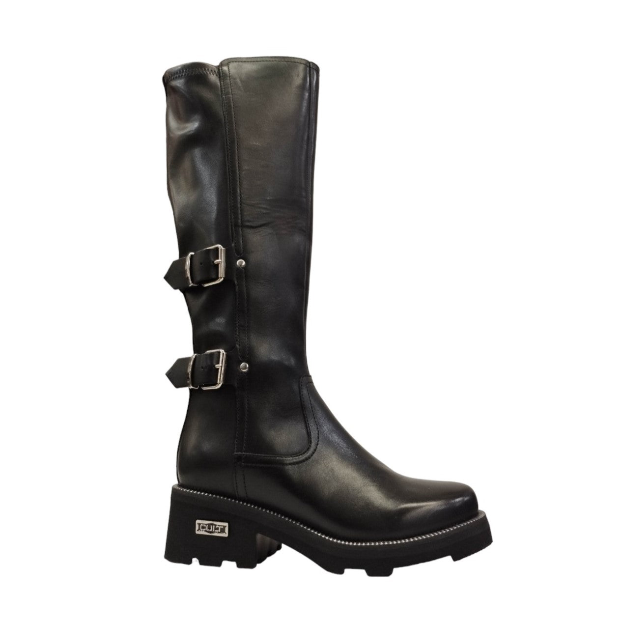 Cult Stivale nero grace high con doppia fibbia t.6
