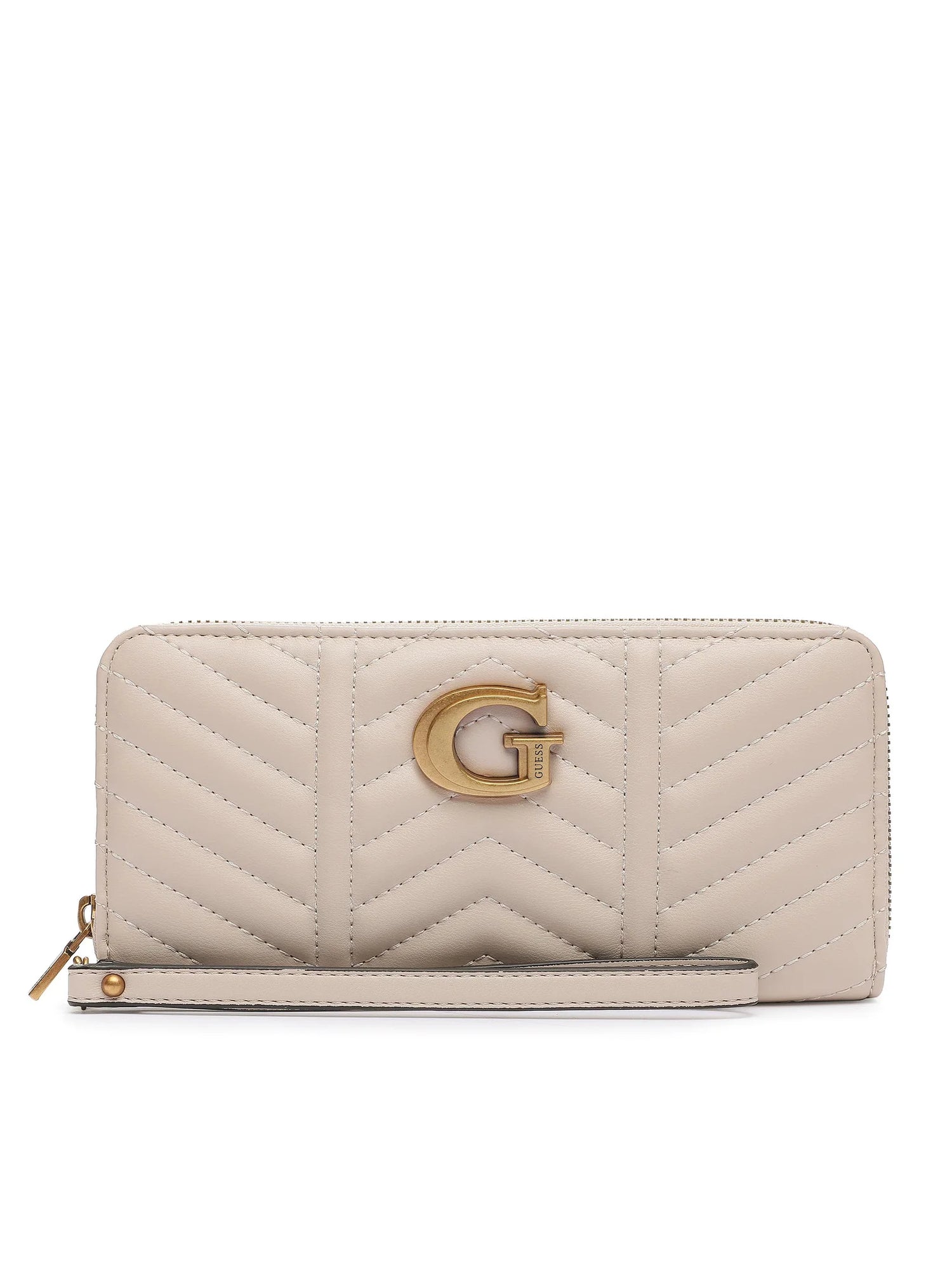 Guess Portafoglio avorio gracelynn con logo lettering dorato