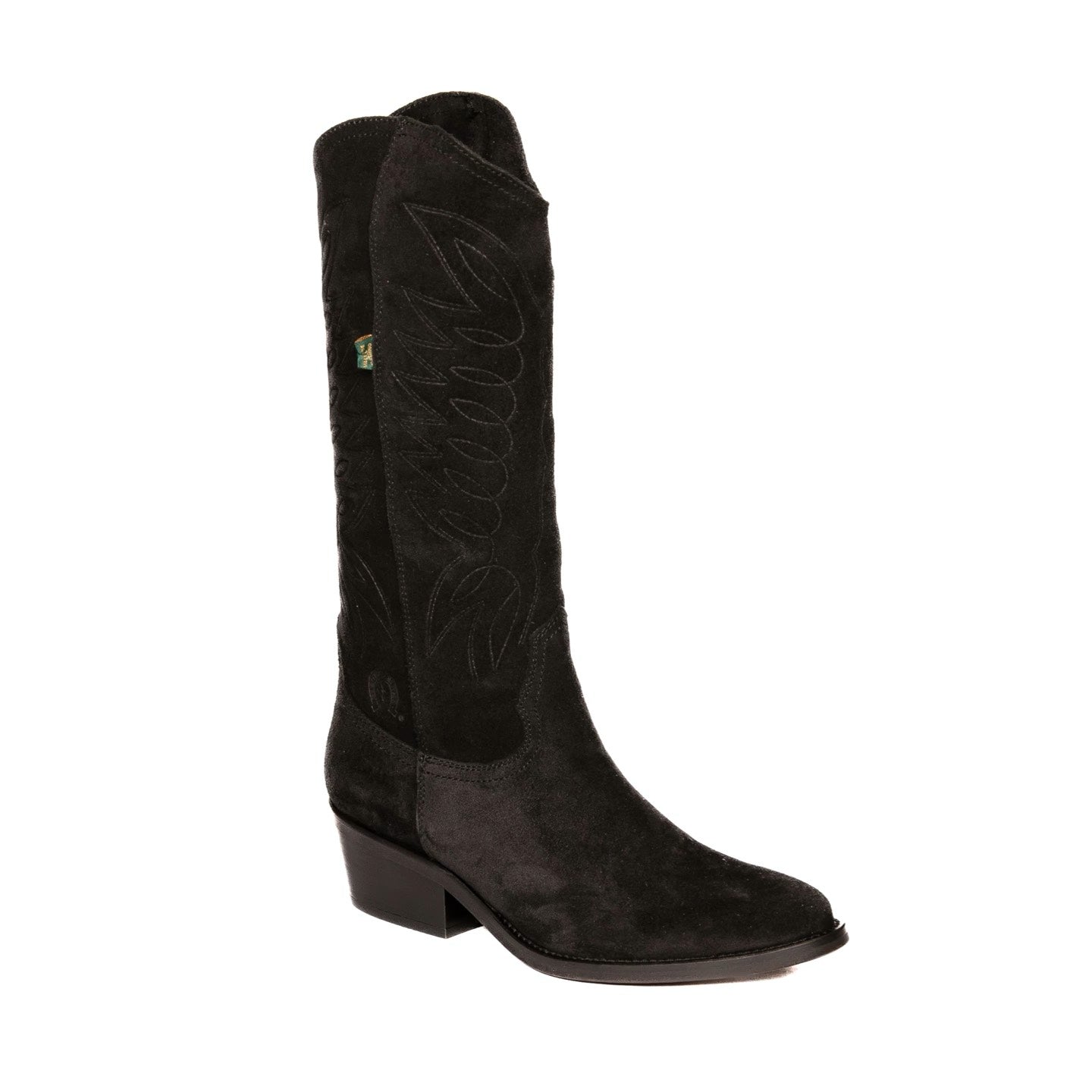 Dakota Boots Camperos Alto Nero in Camoscio t.4