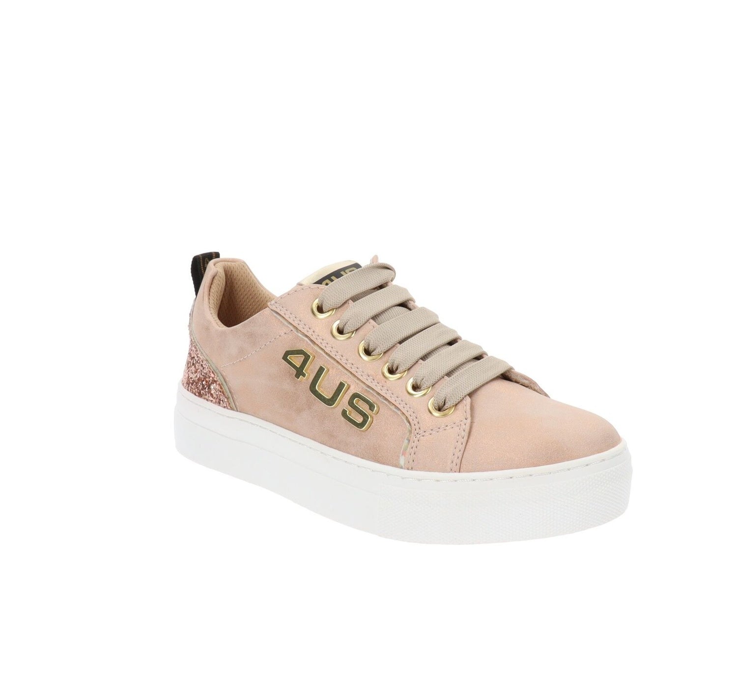 4US Sneakers Rosa da Bambina con Cerniera Laterale