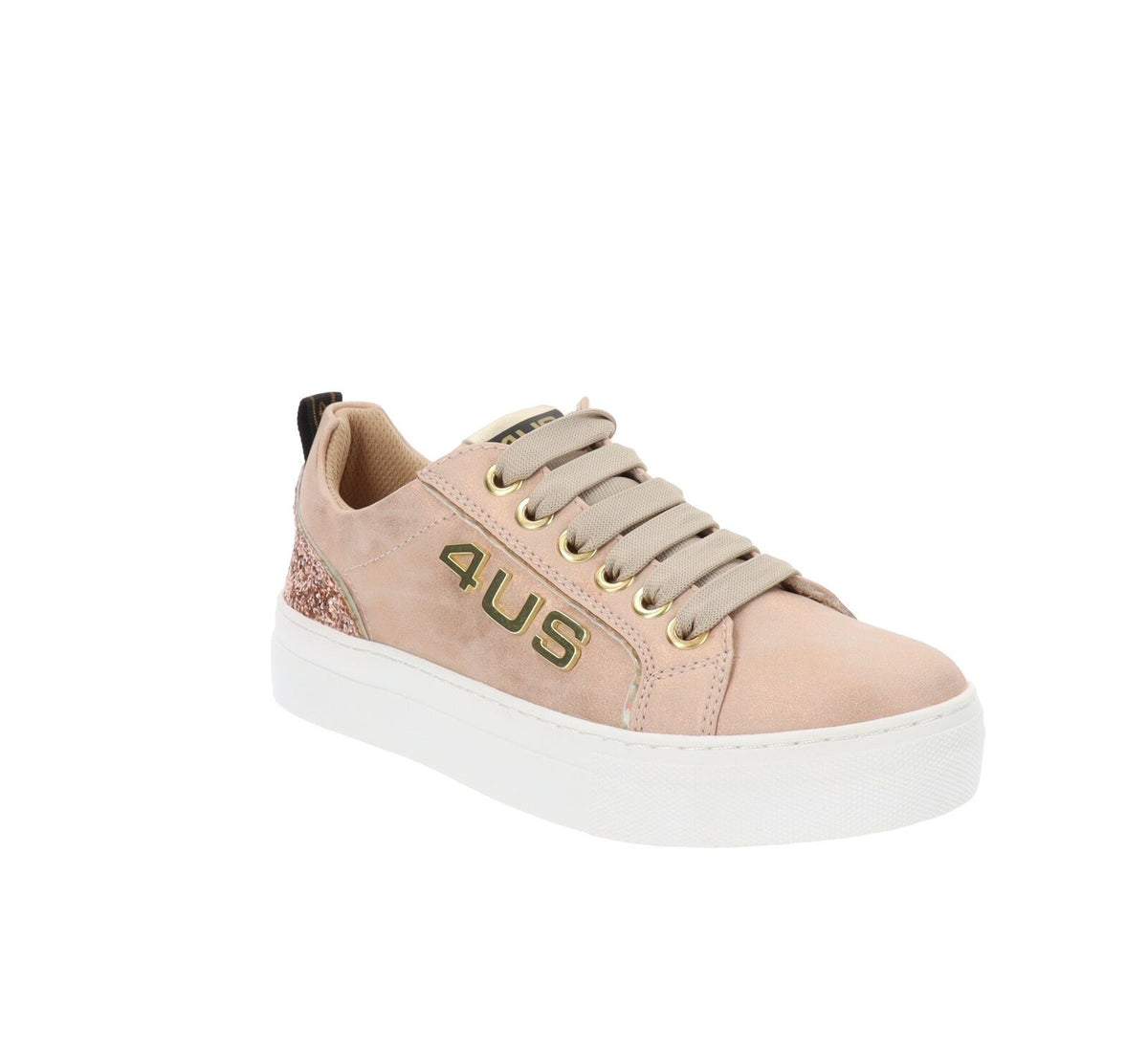4US Sneakers Rosa da Bambina con Cerniera Laterale