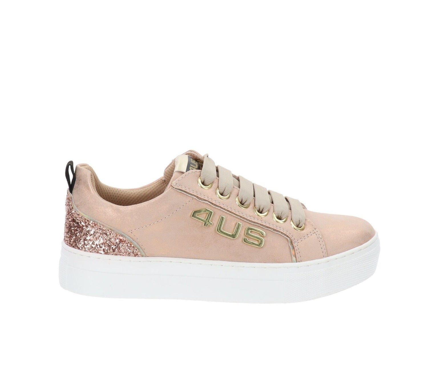 4US Sneakers Rosa da Bambina con Cerniera Laterale