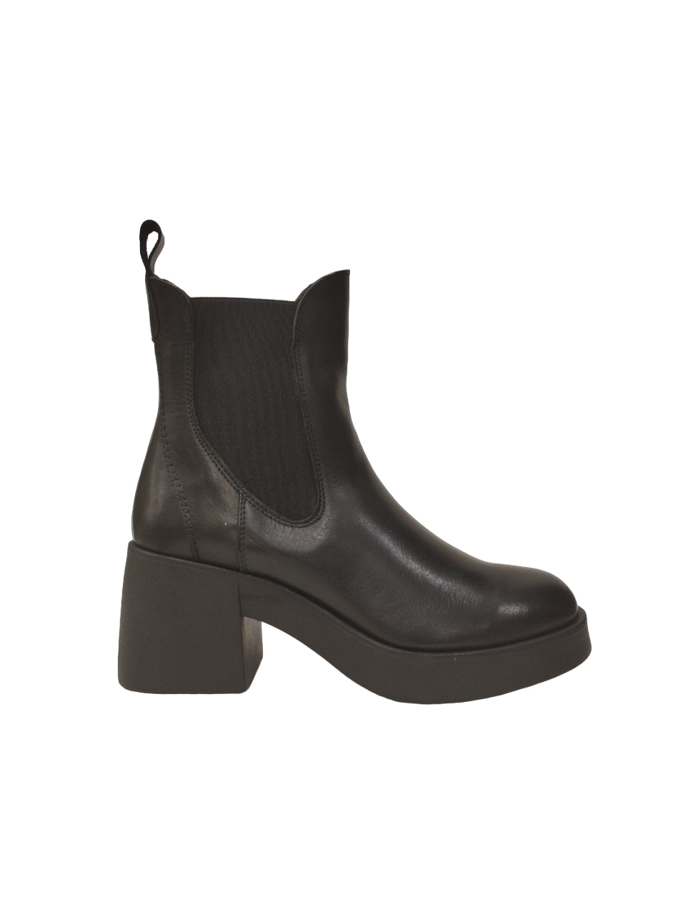 Francesco Brunelli Stivaletto in Pelle Punta Tonda t.6 cm