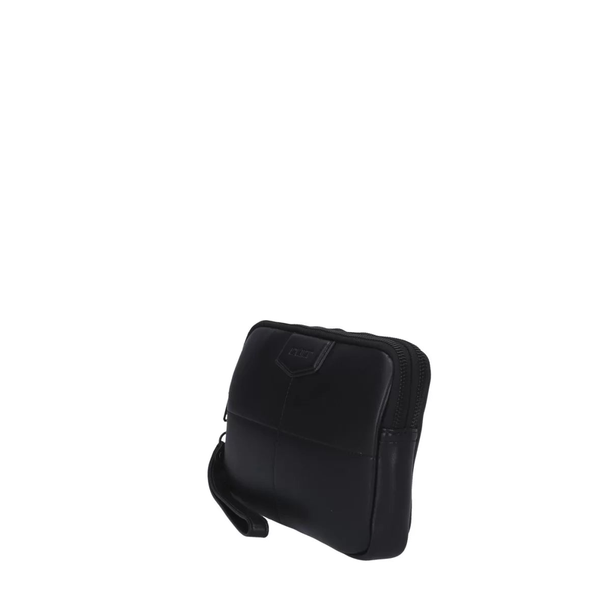 Cult Pochette nera in similpelle con polsino