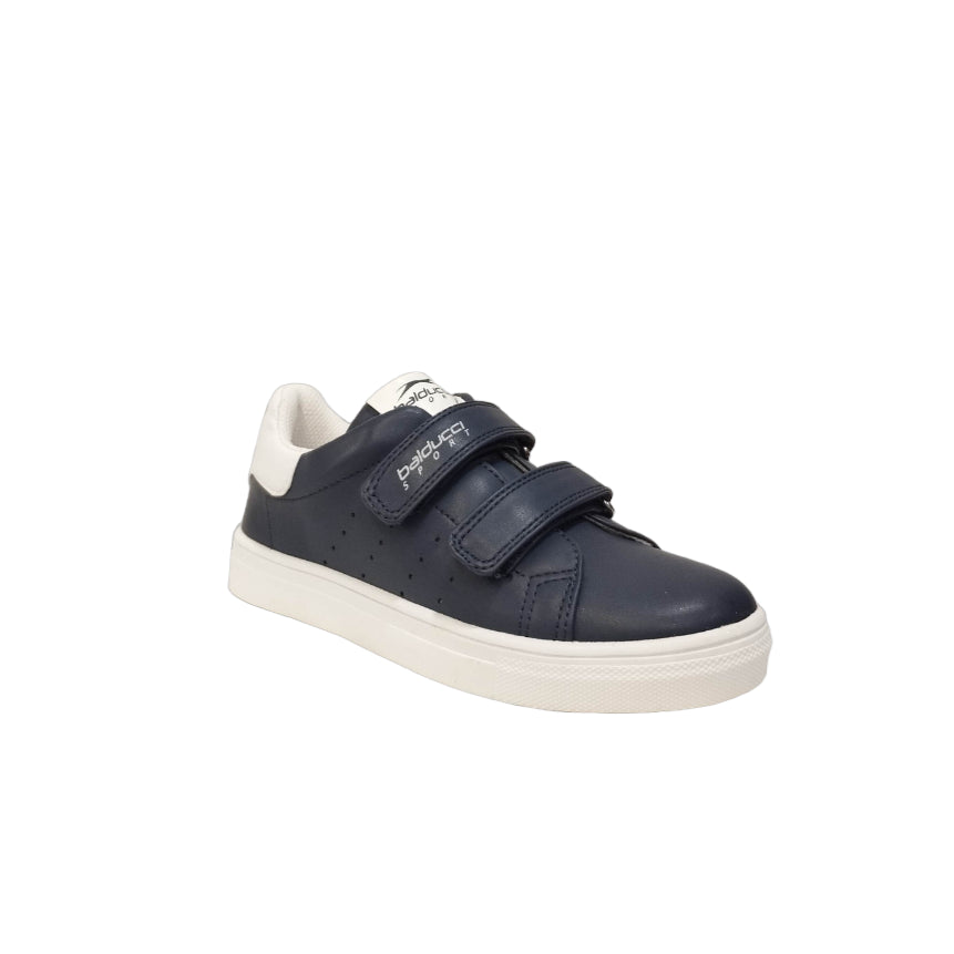 Balducci Sport Sneakers Bambino in Ecopelle Blu con Strappo e Inserti Bianchi