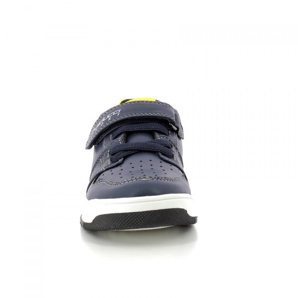 Balducci Sport Sneakers Bambino in Ecopelle Blu con Strappo e Inserti Bianchi/Gialli