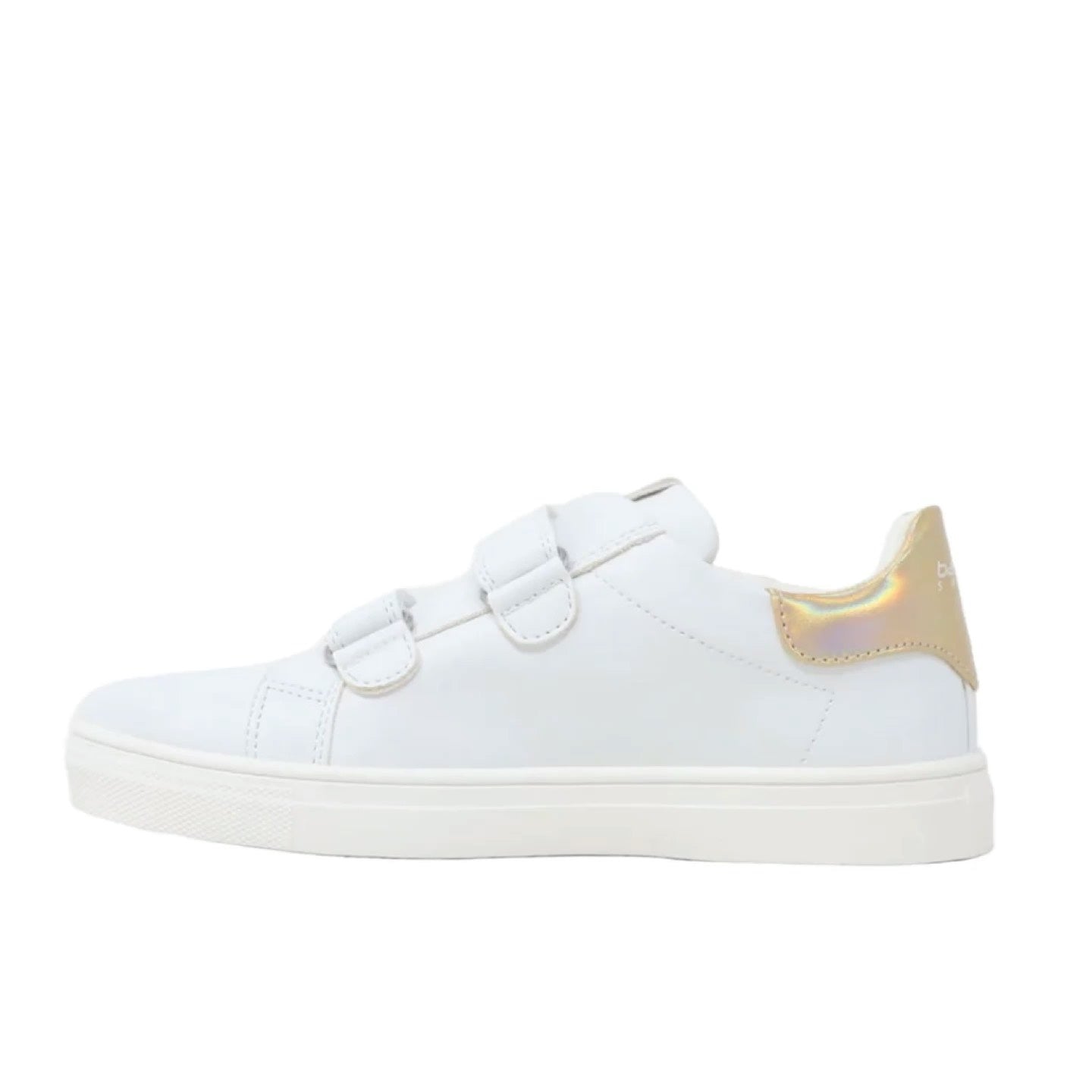 Balducci Sport Sneakers Bambina in Ecopelle Bianca con Strappo e Inserti Dorati con Stella