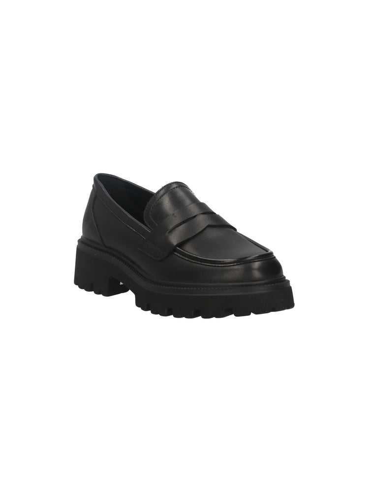Keys Mocassino Platform Donna in Pelle Nera