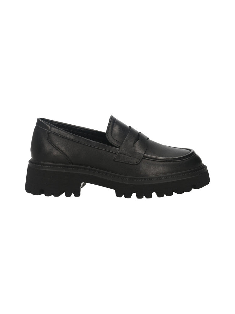 Keys Mocassino Platform Donna in Pelle Nera