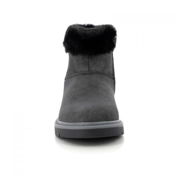 Lumberjack Stivaletto Bambina in Nabuck Nero con Pelliccia Sintetica