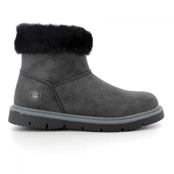Lumberjack Stivaletto Bambina in Nabuck Nero con Pelliccia Sintetica