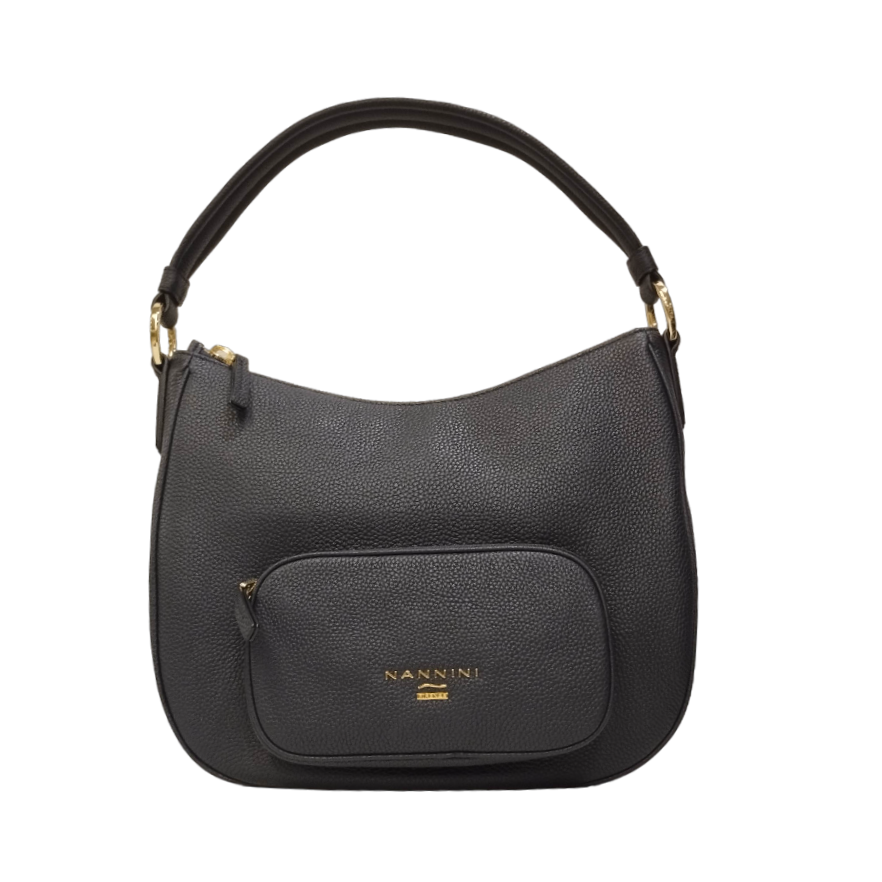 Nannini Firenze Borsa a Spalla Jessica Donna in Pelle Blu con Tasca Frontale