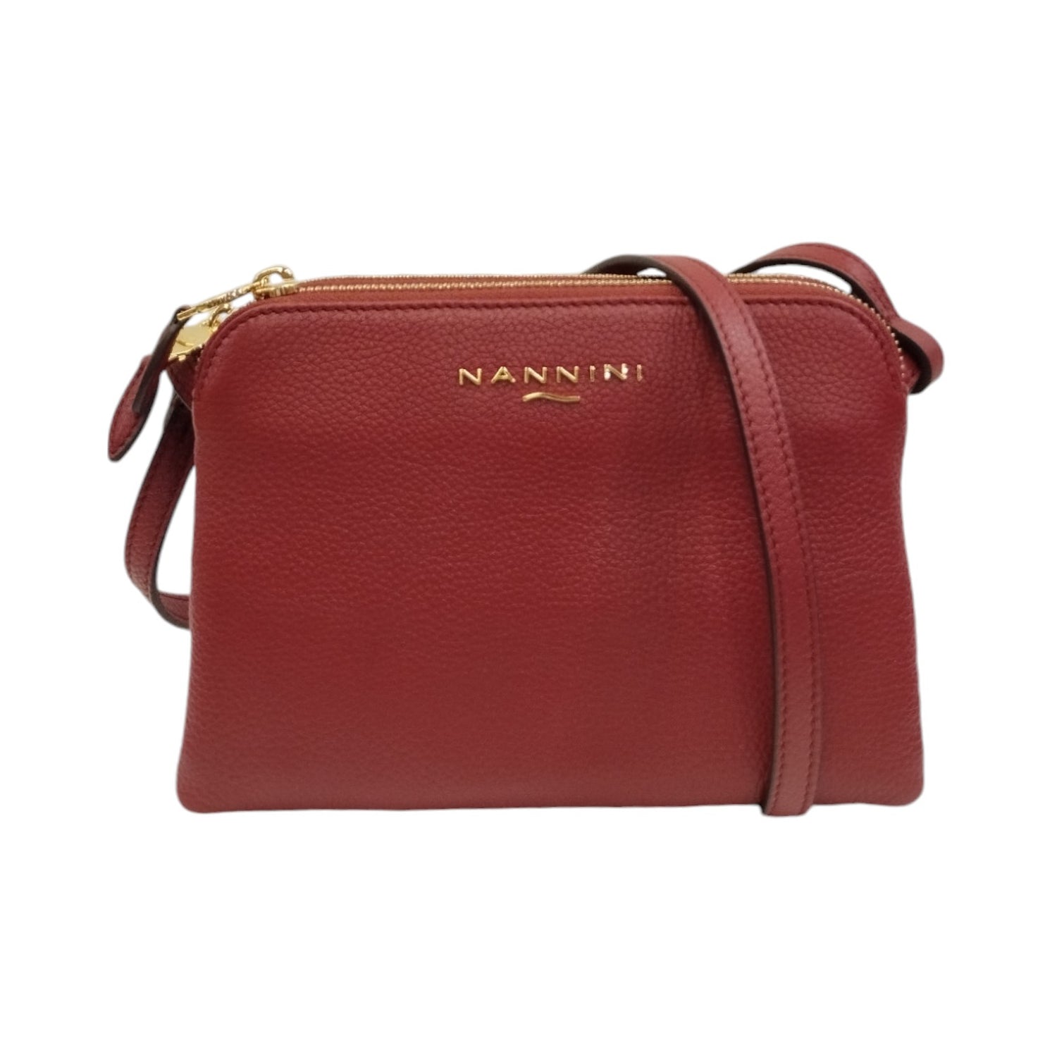 Nannini Firenze Tracolla Bordeaux in Pelle da Donna