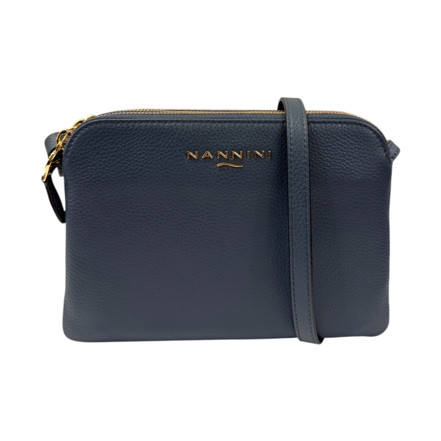 Nannini Firenze Borsa a Tracolla Donna in Pelle Jeans con Tre Scomparti