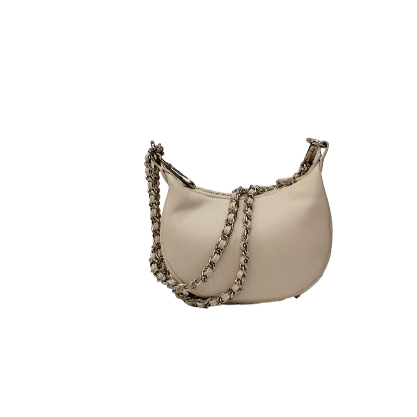 Gaelle Mini Bag Mezzaluna Avorio con Tracolla